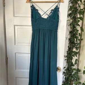 Emerald Green Free People Adella Maxi Dress